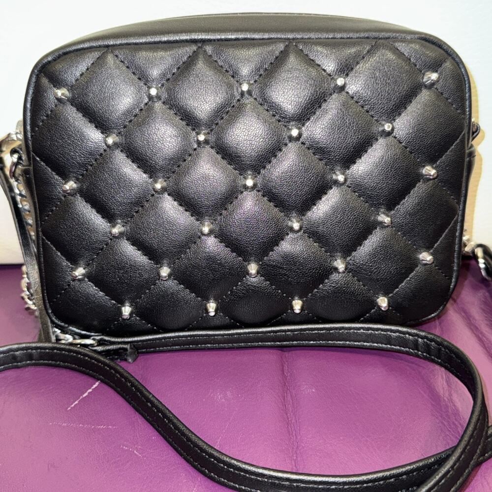 Rebecca Minkoff Small Black Studded Crossbody Bag Vegan Leather NWT